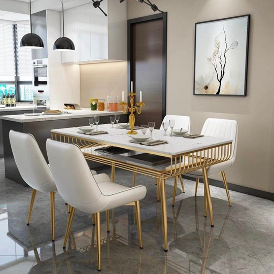 MARCELLUS Modern Marble Dining Table - Cassa Haus Singapore