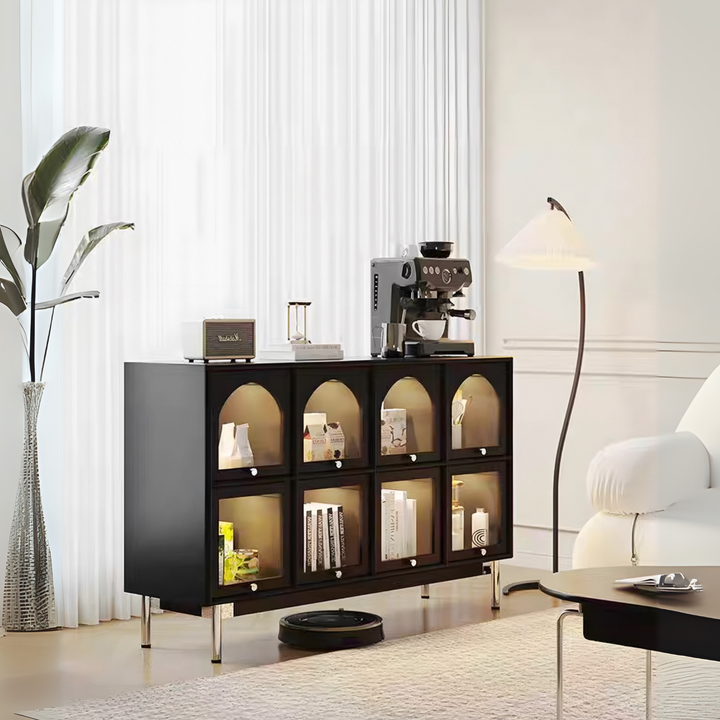 VERTU Rustic Pine Wood Display Cabinet - Radical Homes Singapore