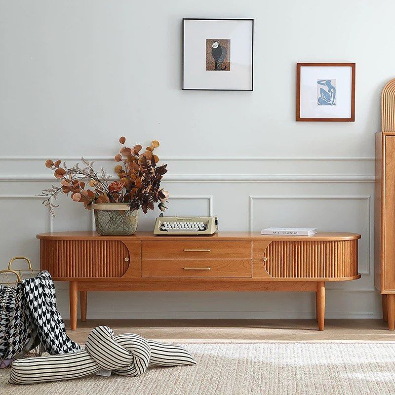 FAIZE Rustic Solid Wood TV Console - Radical Homes Singapore