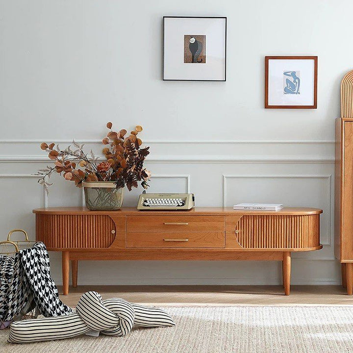 FAIZE Rustic Solid Wood TV Console - Radical Homes Singapore