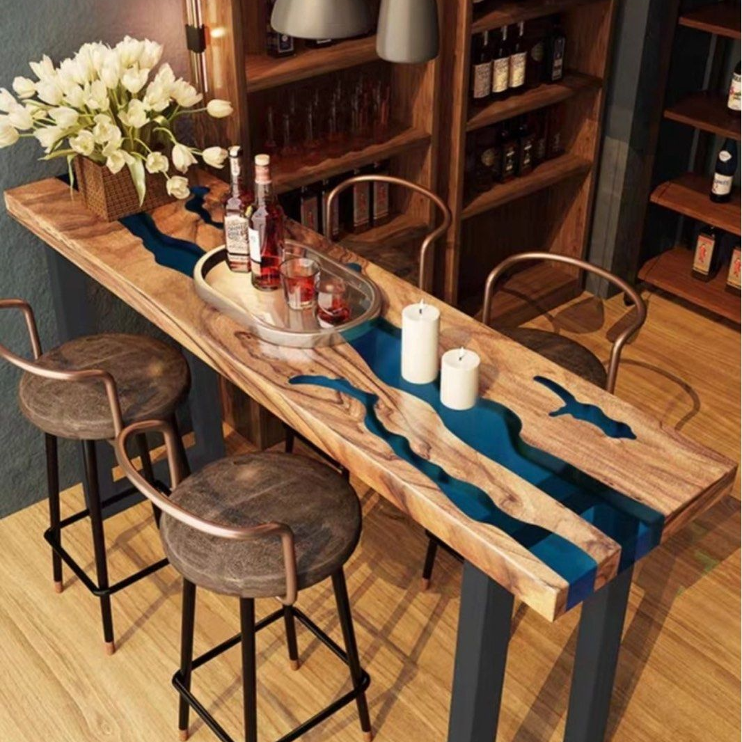 SNOTA Epoxy Resin River Bar Table - Radical Homes Singapore
