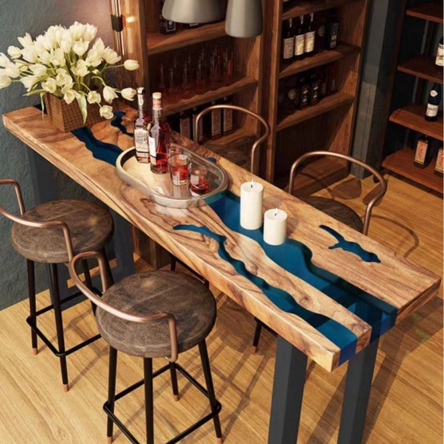 SNOTA Epoxy Resin River Bar Table - Radical Homes Singapore