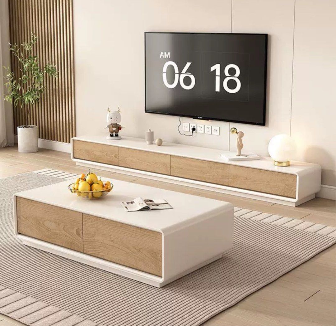 WILLIAM Japandi TV Console & Coffee Table - Radical Homes Singapore
