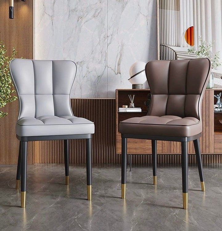 LUSSO Modern Leather Dining Chair - Radical Homes Singapore