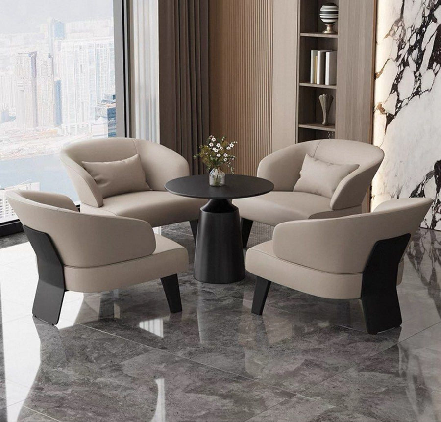 LYRO Modern Leather Lounge Chair - Radical Homes Singapore