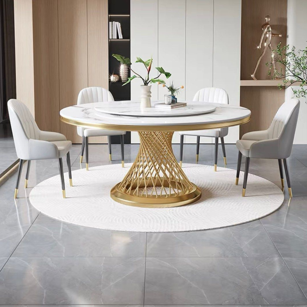 DURHAM Modern Round Marble Dining Table - Radical Homes Singapore