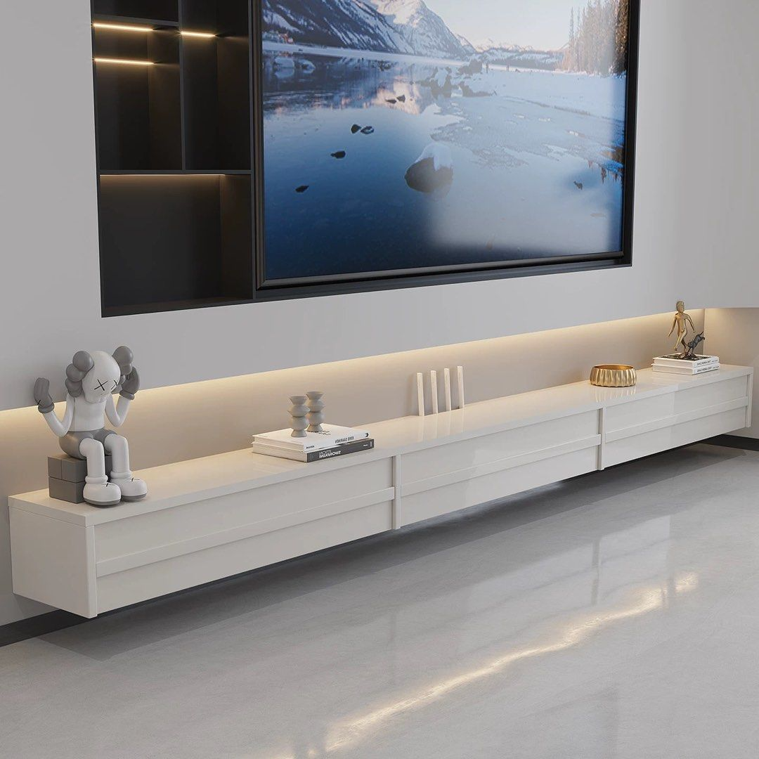 HYDRO Modern Solid Wood Floating TV Console - Radical Homes Singapore