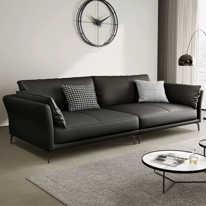 JUSTINE Modern Genuine Leather Sofa - Radical Homes Singapore