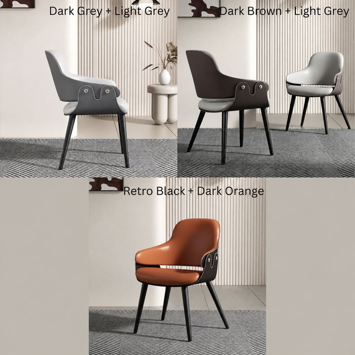 DOMINIC Modern Leather Dining Chair - Cassa Haus Singapore