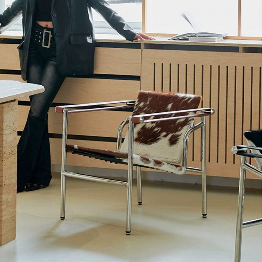 WENDY Modern Cowhide Leather Lounge Chair - Radical Homes Singapore