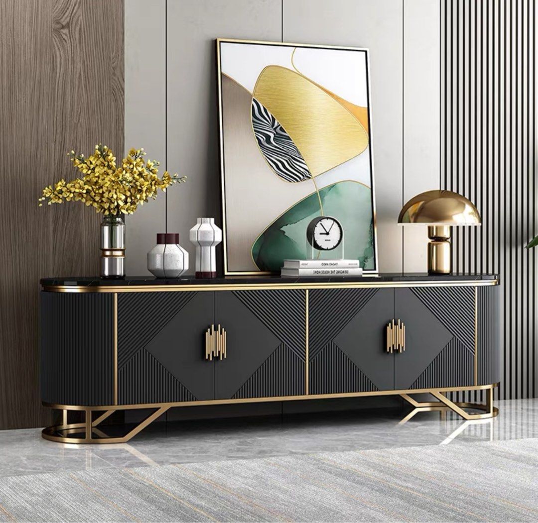 KAZIA Modern Sintered Stone TV Console - Radical Homes Singapore