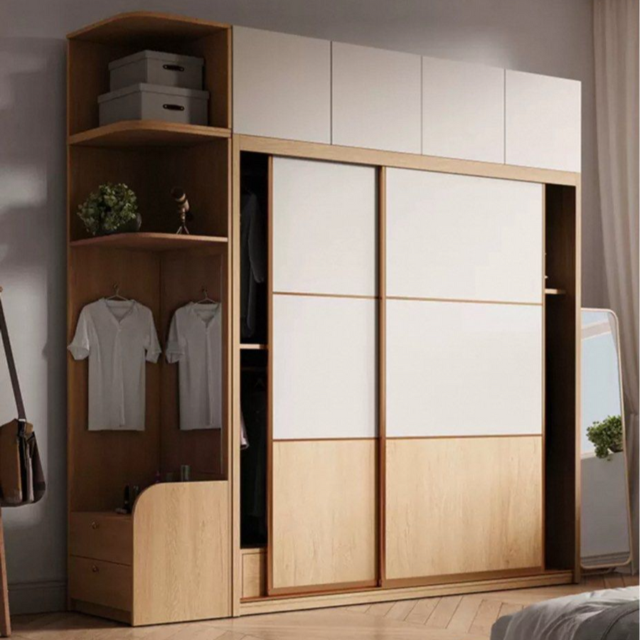 GORO Japandi Solid Wood Wardrobe - Radical Homes Singapore