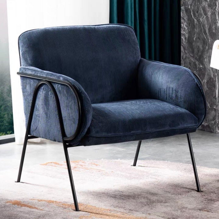 KAYLA Modern Velvet Lounge Chair - Radical Homes Singapore