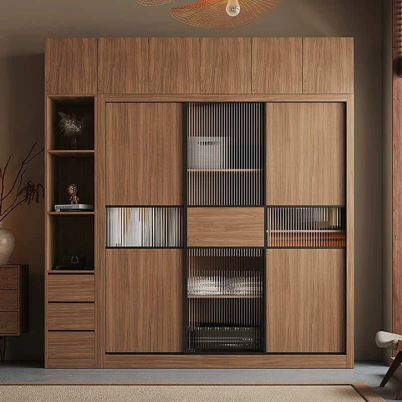 CALAGRE Modern Solid Wood Walnut Wardrobe - Radical Homes Singapore