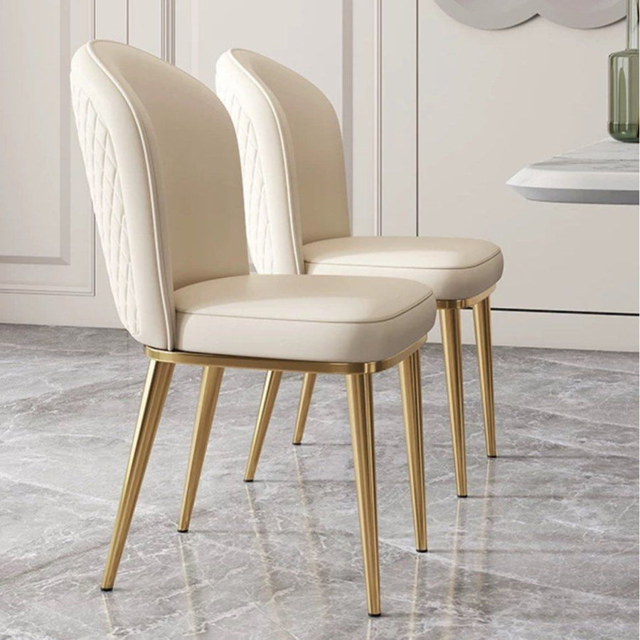 DIALE Modern Leather Dining Chair - Radical Homes Singapore