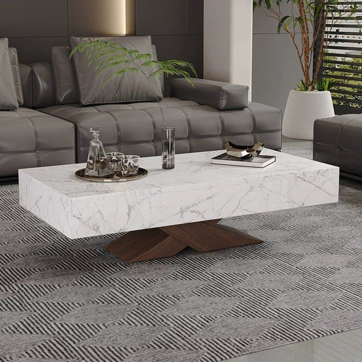 QIEN Modern Sintered Stone Coffee Table - Radical Homes Singapore
