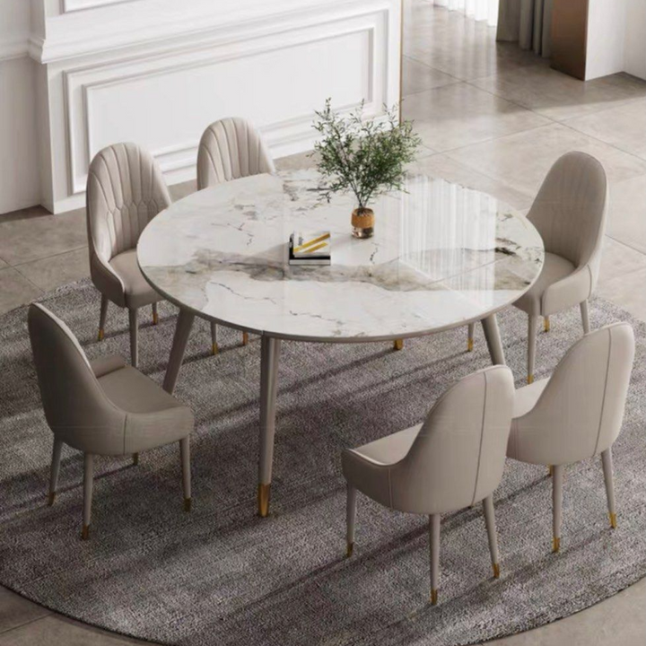 FOSTER Modern Marble Extendable Dining Table - Radical Homes Singapore