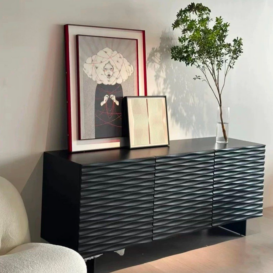 MICARRO Modern Solid Wood Sideboard - Radical Homes Singapore