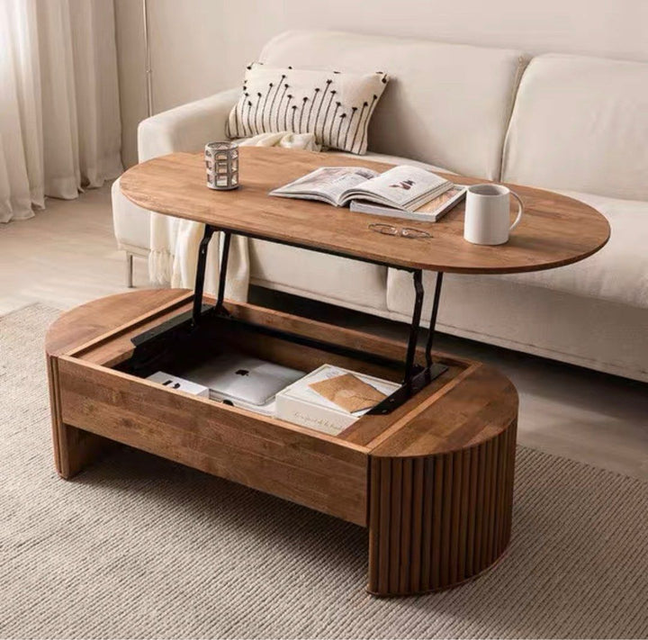 VALENO Extendable Walnut Coffee Table - Cassa Haus Singapore