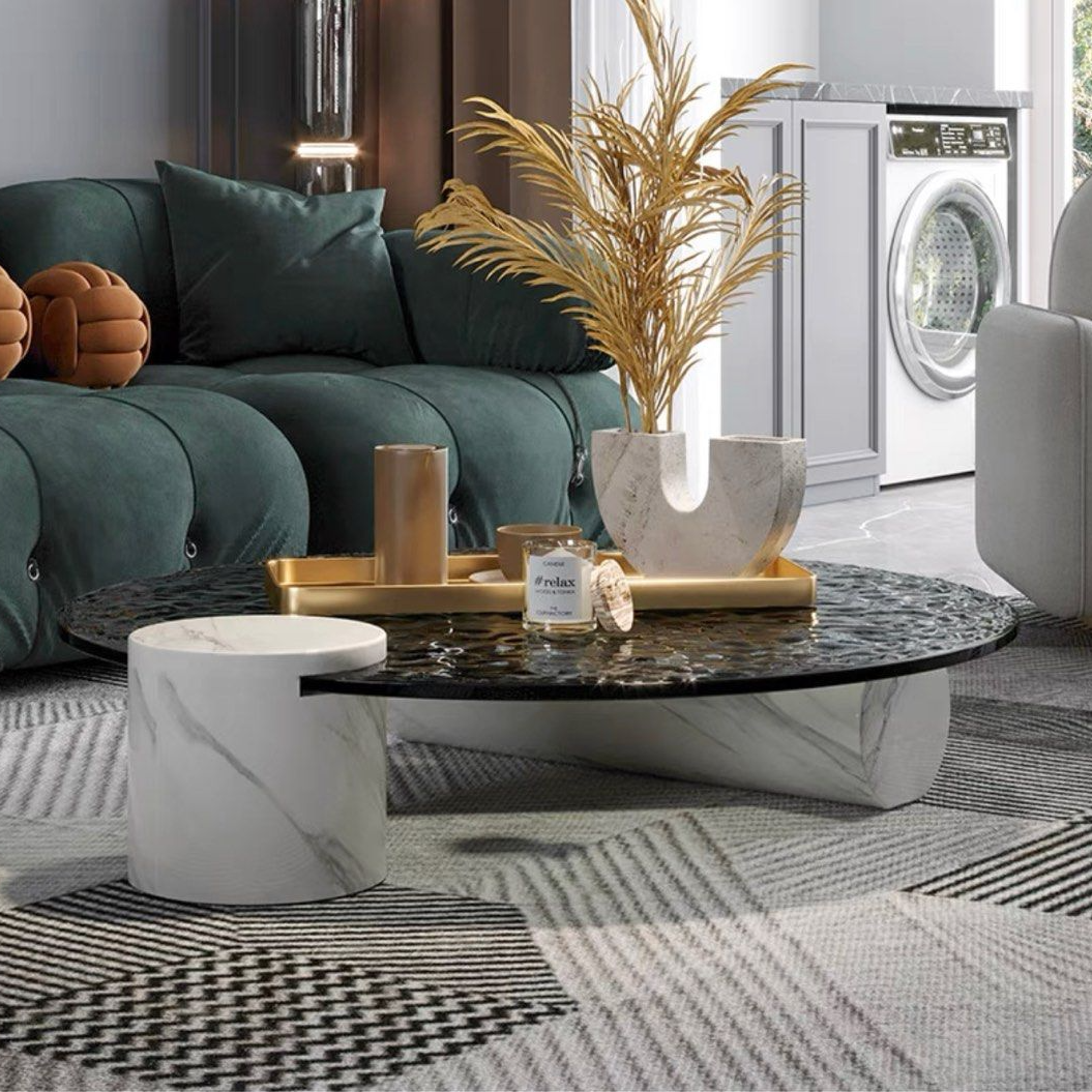 TATUM Modern Glass Coffee Table - Radical Homes Singapore