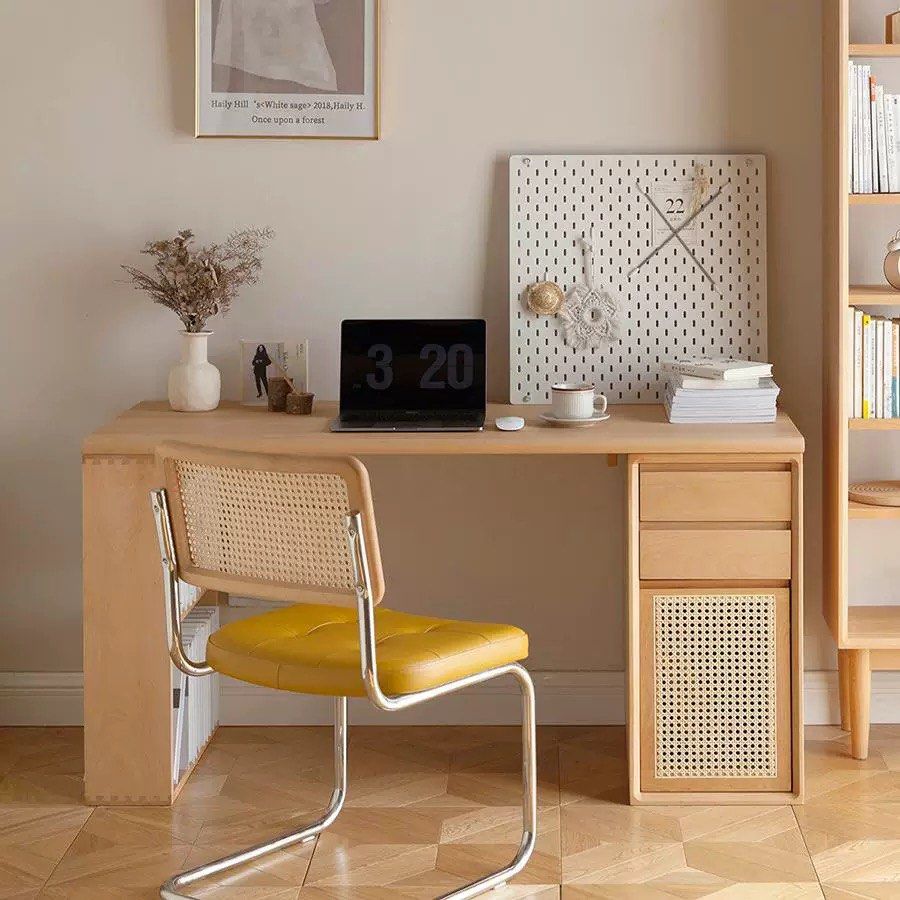 CICCI Scandinavian Solid Wood Study Table - Radical Homes Singapore