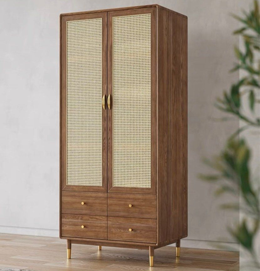 CARUS Vintage Rattan Wardrobe - Radical Homes Singapore