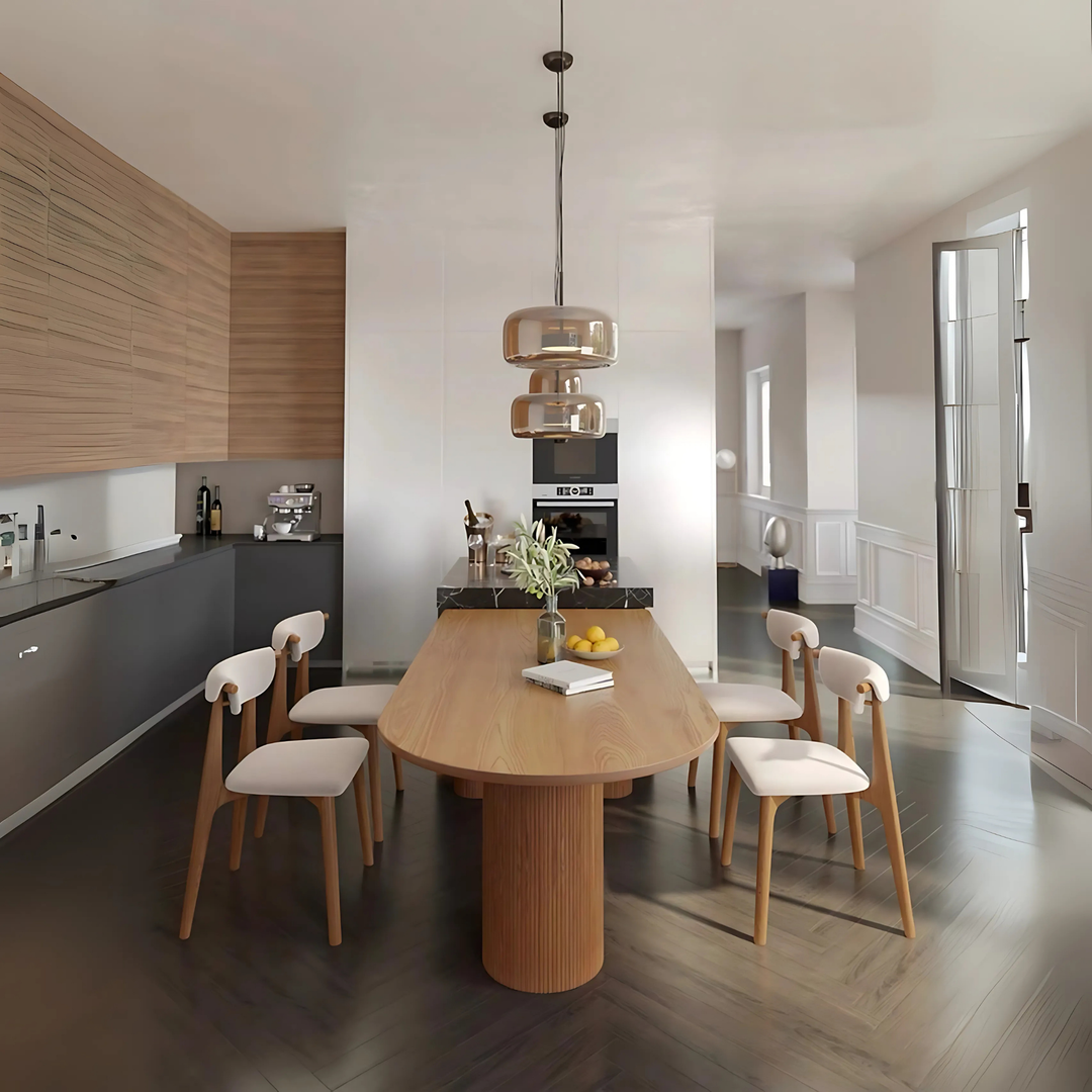 OVALEN Modern Solid Wood Oval Dining Table - Cassa Haus Singapore
