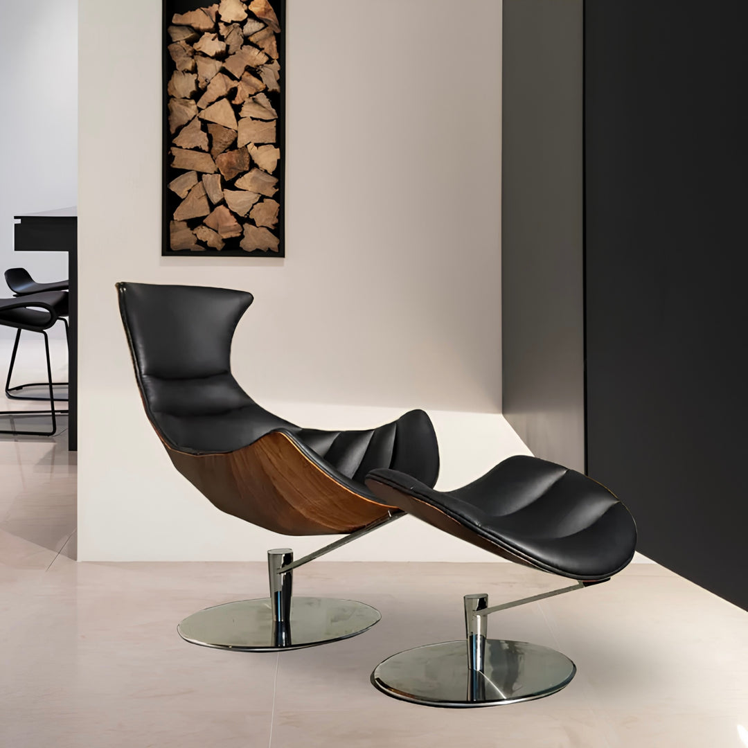 LOBRIQUE Modern Leather Lounge Chair - Cassa Haus Singapore