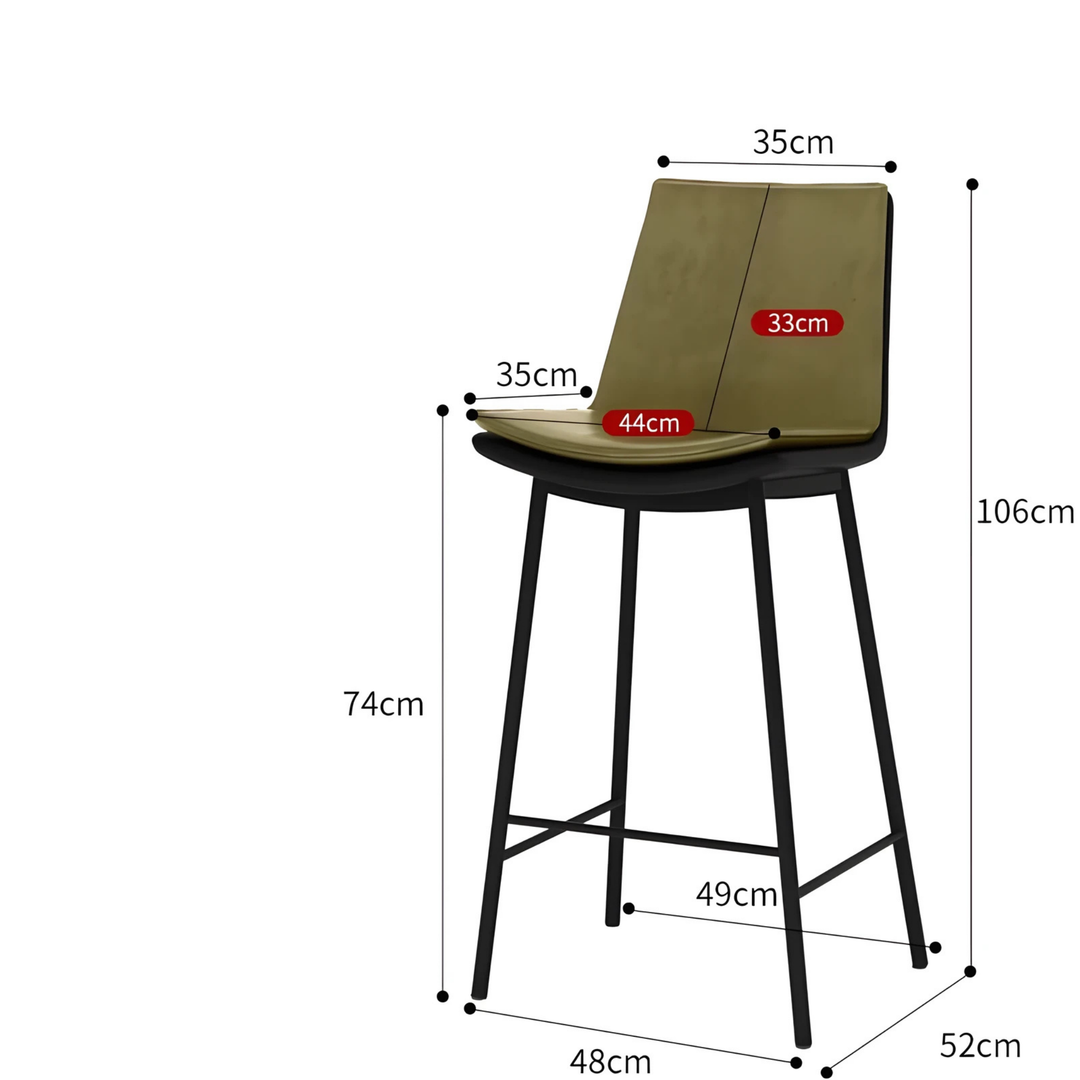 NESTA Modern Leather Bar Stool - Radical Homes Singapore