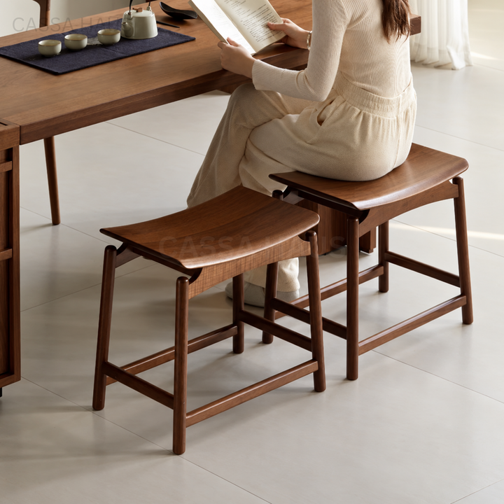 KELANDA Modern Solid Wood Stool - Cassa Haus Singapore
