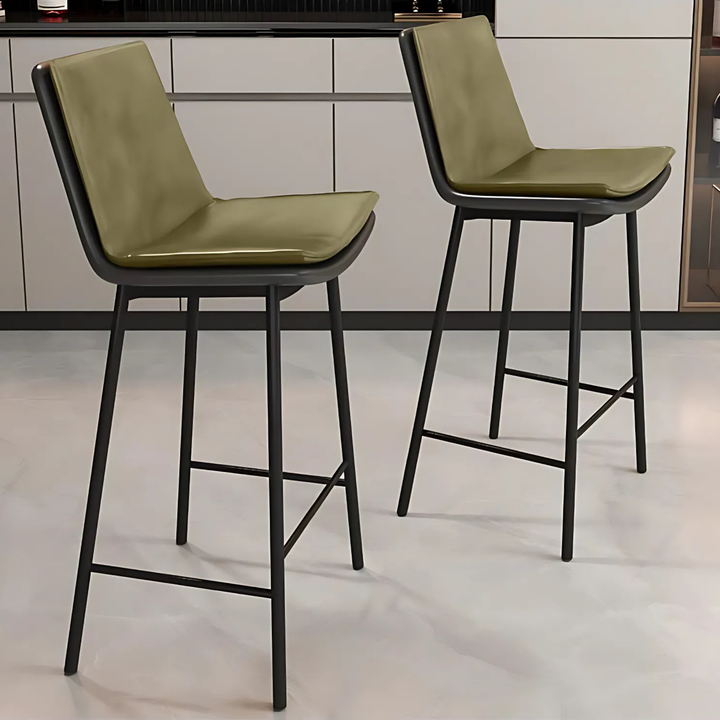 NESTA Modern Leather Bar Stool - Radical Homes Singapore
