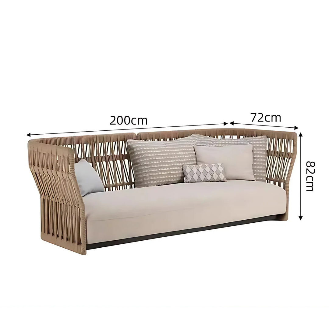 SOLARO Outdoor Rattan Sofa - Radical Homes Singapore