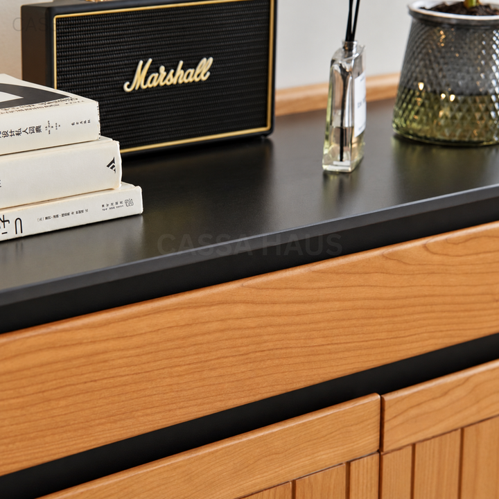 KAILO Japandi Solid Wood Shoe Cabinet