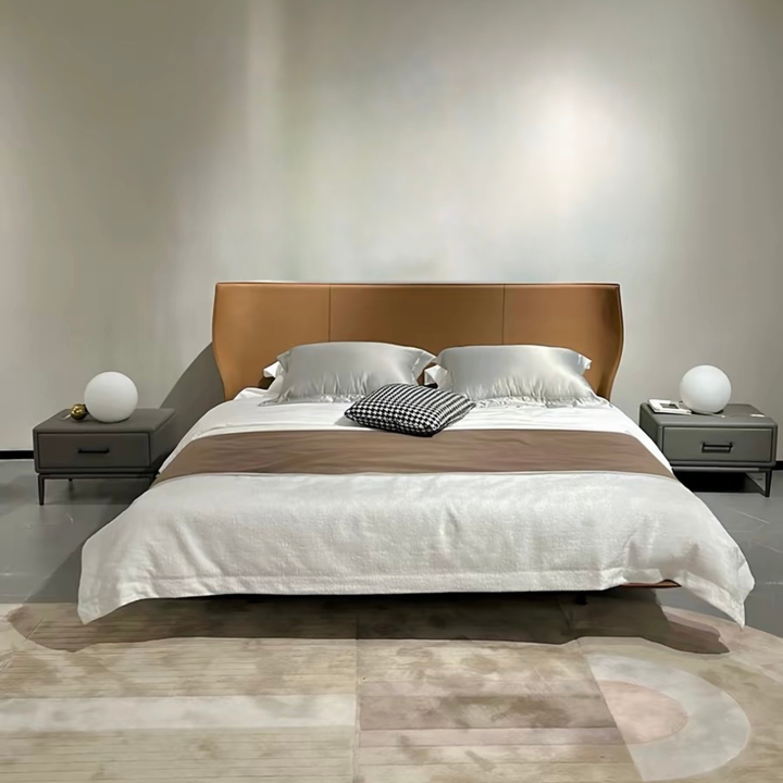 BREDA Modern Leather Bedframe - Radical Homes Singapore