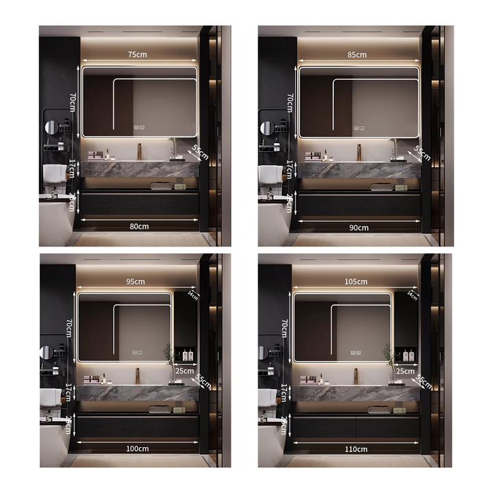 NOVA Modern Bathroom Vanity Sink & Smart Mirror - Radical Homes Singapore