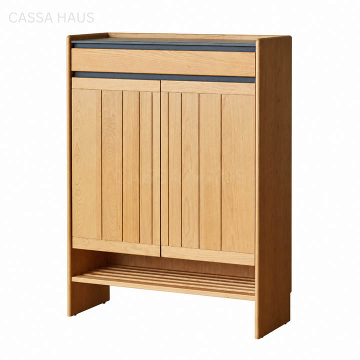 KAILO Japandi Solid Wood Shoe Cabinet