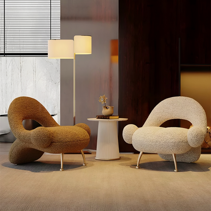 JUNA Modern Boucle Lounge Chair