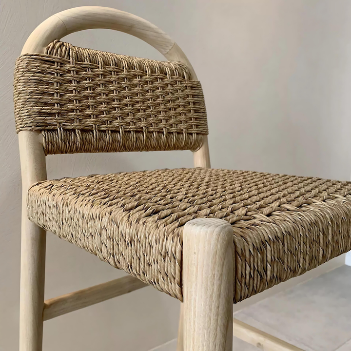RIVI Rustic Rattan Bar Stool - Radical Homes Singapore