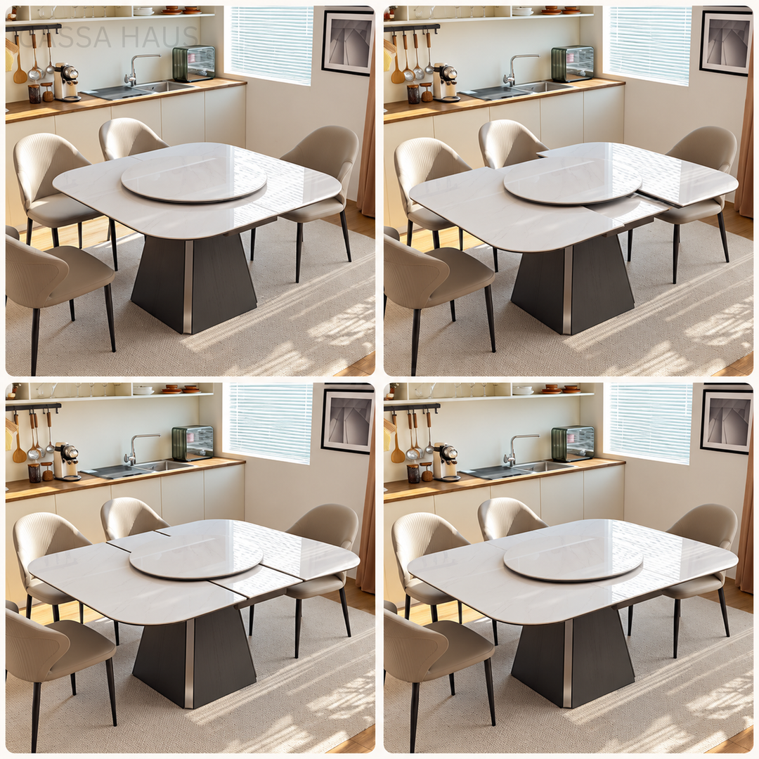 COVINE Modern Marble Extendable Dining Table - Cassa Haus Singapore