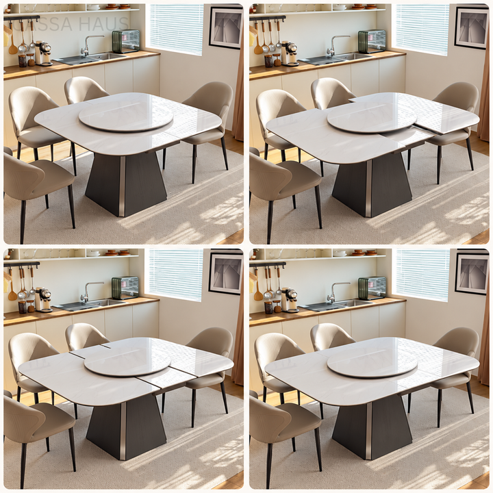 COVINE Modern Marble Extendable Dining Table - Cassa Haus Singapore