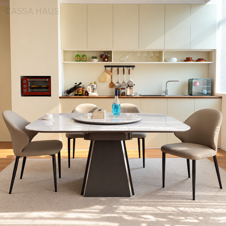 COVINE Modern Marble Extendable Dining Table - Cassa Haus Singapore