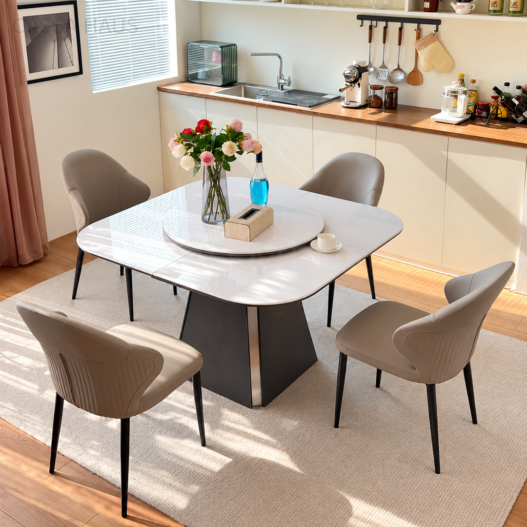 COVINE Modern Marble Extendable Dining Table - Cassa Haus Singapore