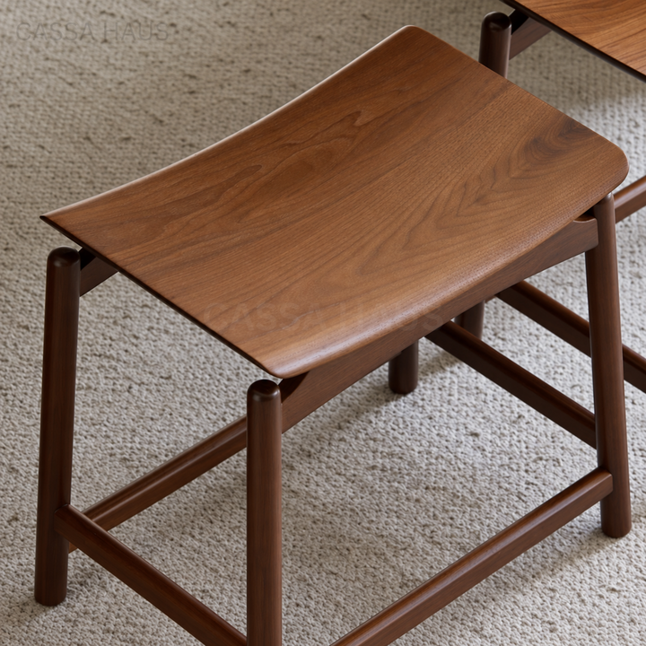 KELANDA Modern Solid Wood Stool - Cassa Haus Singapore