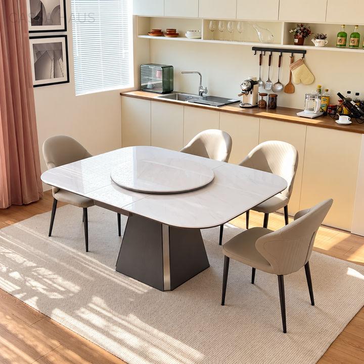 COVINE Modern Marble Extendable Dining Table - Cassa Haus Singapore