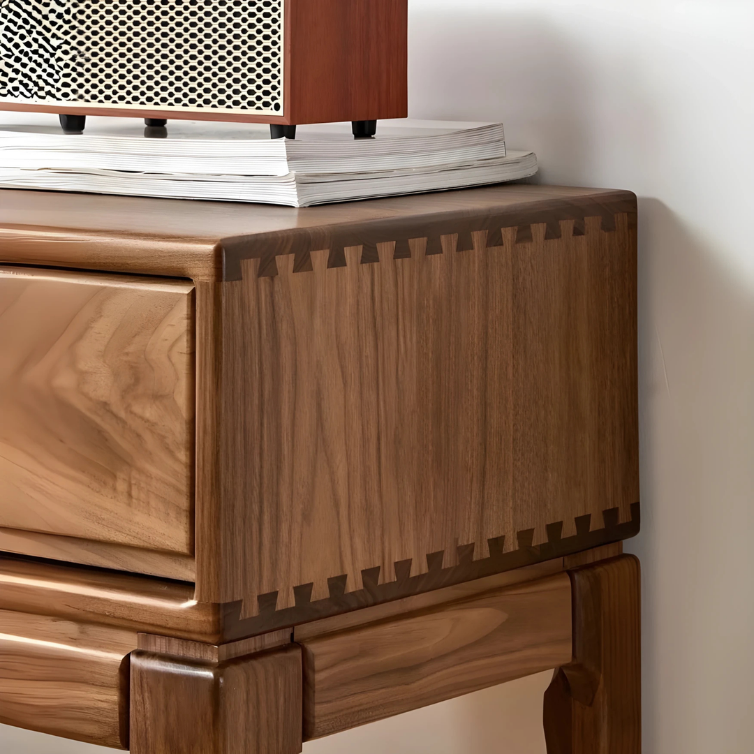 DAMA Modern Walnut Wood Console Table With Drawers - Radical Homes Singapore