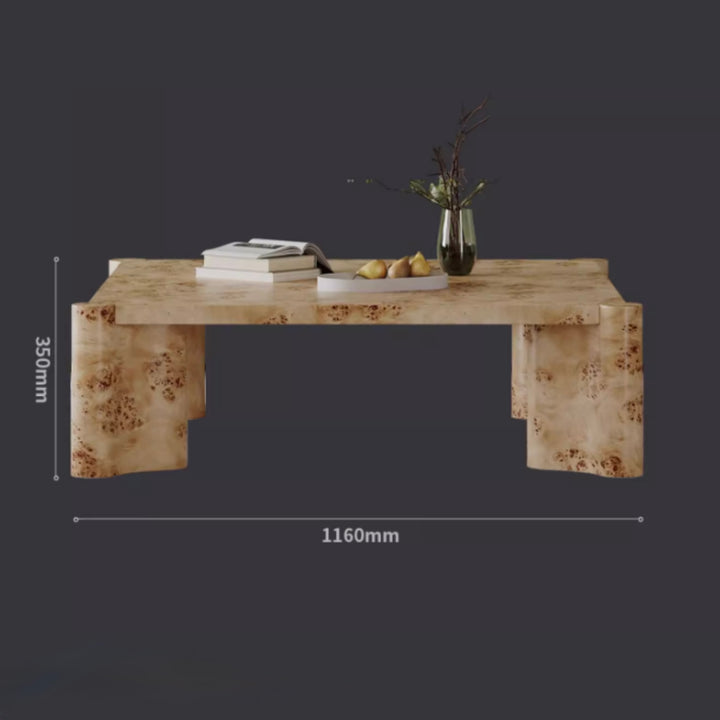 ELVIRI Mappa Burl Solid Wood Coffee Table