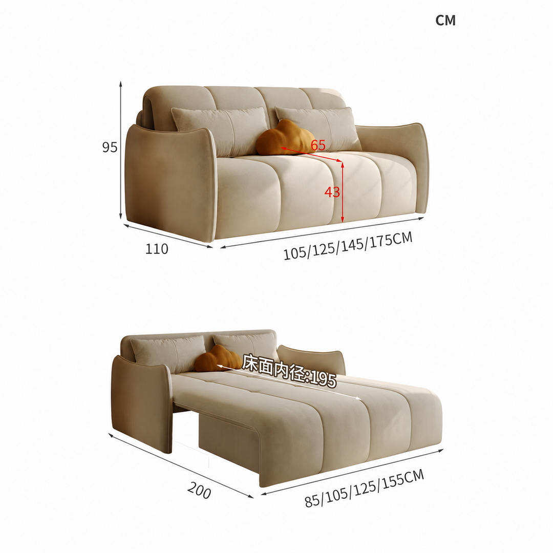 YORSTEN Modern Fabric Electric Sofa Bed