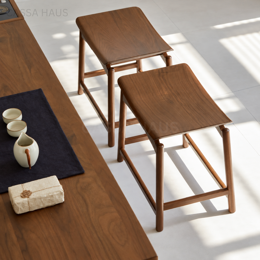 KELANDA Modern Solid Wood Stool - Cassa Haus Singapore