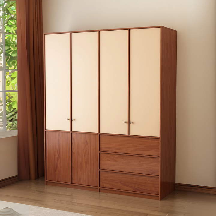 CARAVEL Vintage Walnut Wardrobe - Radical Homes Singapore
