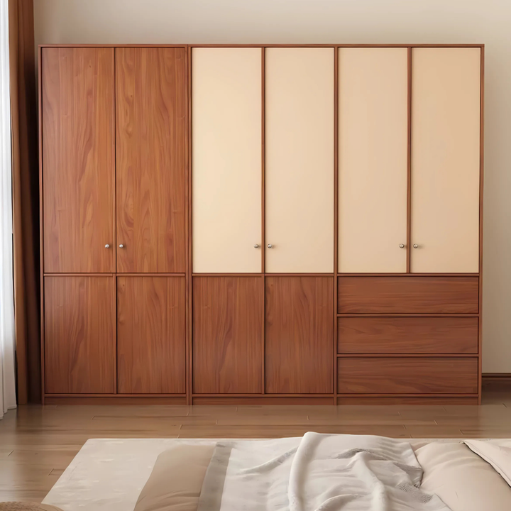 CARAVEL Vintage Walnut Wardrobe - Radical Homes Singapore